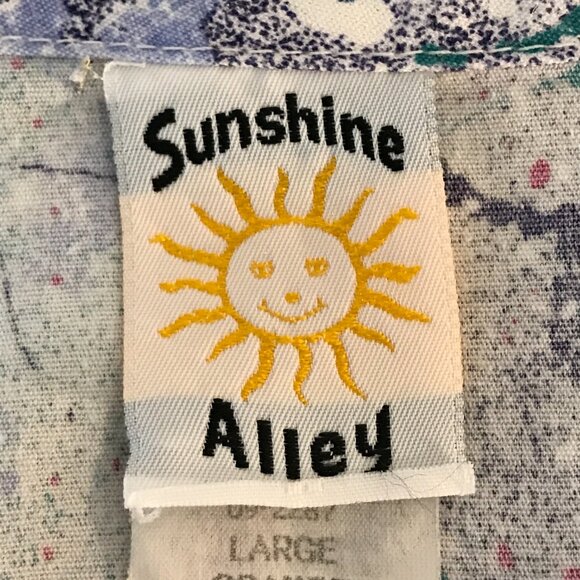 Sunshine Alley Adult Large Multicolor Long Sleeve Snap Button Scrub Jacket - Picture 8 of 10